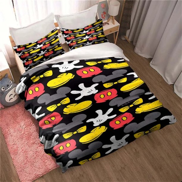 pillowcase, mickey quilt cover pillowcase cute home room bedroom decorating boy girl cartoon Bed Sheets