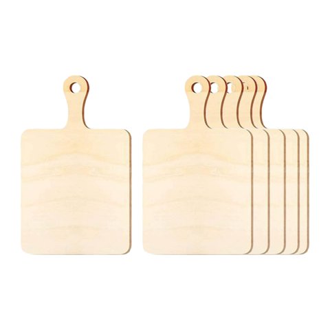 Bothyi - 6 Tablas De Cortar De Paleta De Madera Con Juego De Tablas De Cortar Con Mango Para Cocina