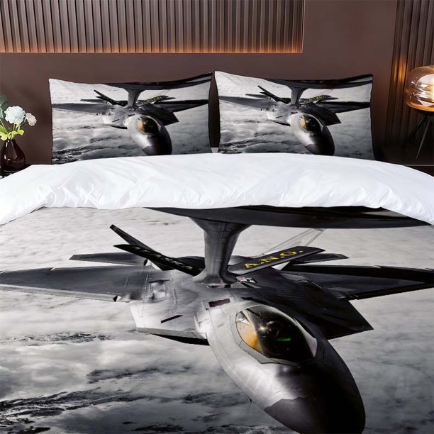 F-22 Raptor Aerial Refueling Pattern Three-Piece Set Soft And Comfortable Bedding Set
