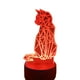 thumbnail image 2 of Lampara Ilusion 3D Gato Holográfico de 7 colores, Base touch, 2 of 8