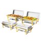 thumbnail image 1 of Juego de 4 Rechauds ROVSUN de 9QT en Oro y Plata para Buffet, 1 of 8