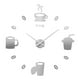 thumbnail image 1 of Pegatinas De Reloj De Pared DIY Silencioso Redondo Sin Marco Para Dormitorio Decoración Del Hogar Argent, 1 of 3