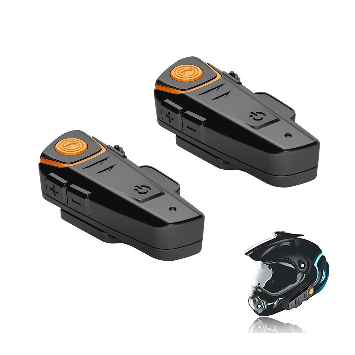 Castletec - Pack 2 Intercomunicadores Bluetooth Fm Bt-s2 Para Casco De Moto