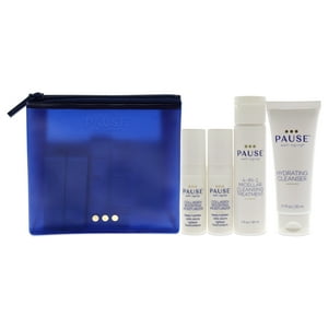 Pause Well-Aging - Kit De Descubrimiento De Para Unisex: Limpiador Hidratante, Tratamiento De Limpieza Micelar En X Crema Hidratante Potenciadora De Colágeno