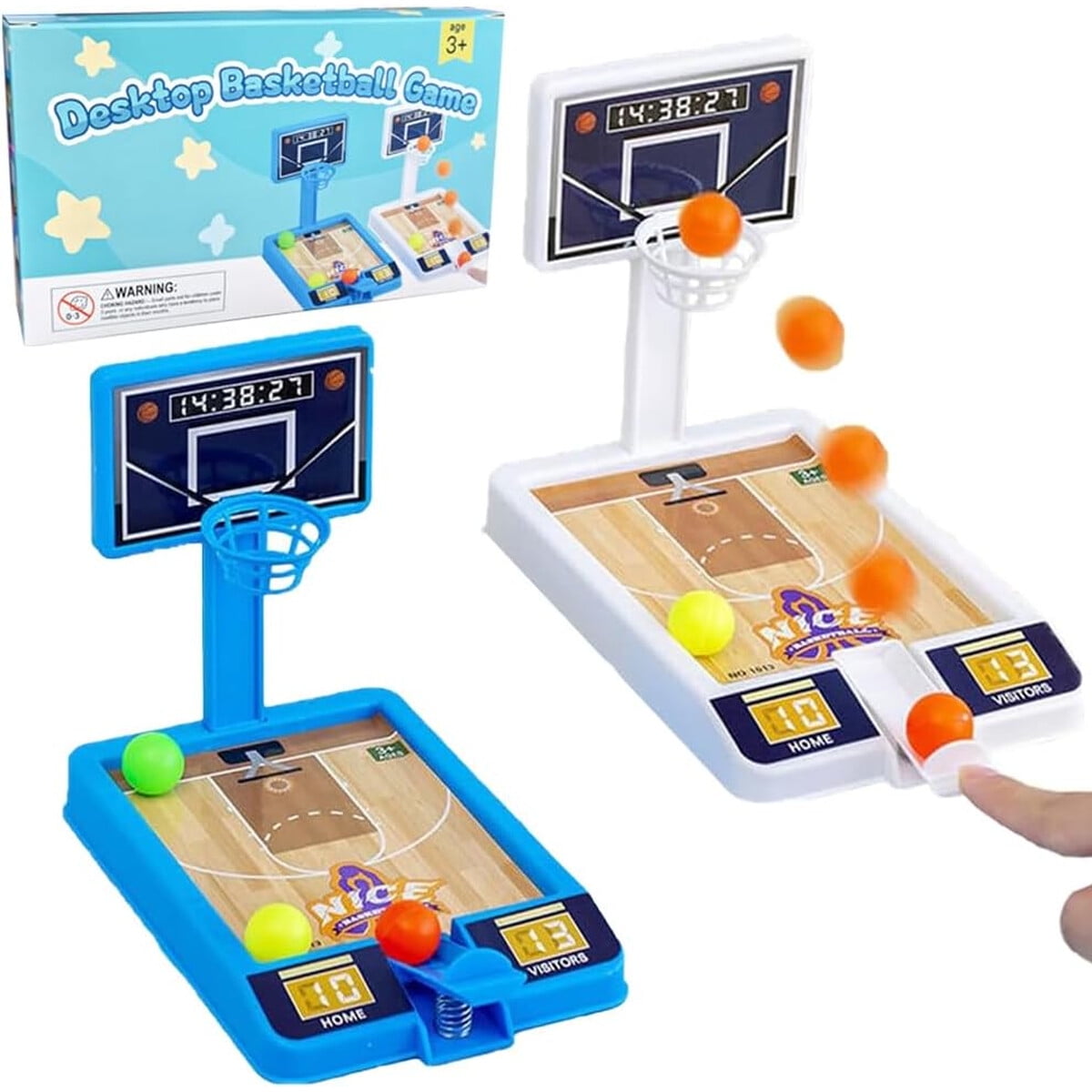 Juego Basquet De Mesa Zasnynua 2 Pack Mini Plastico