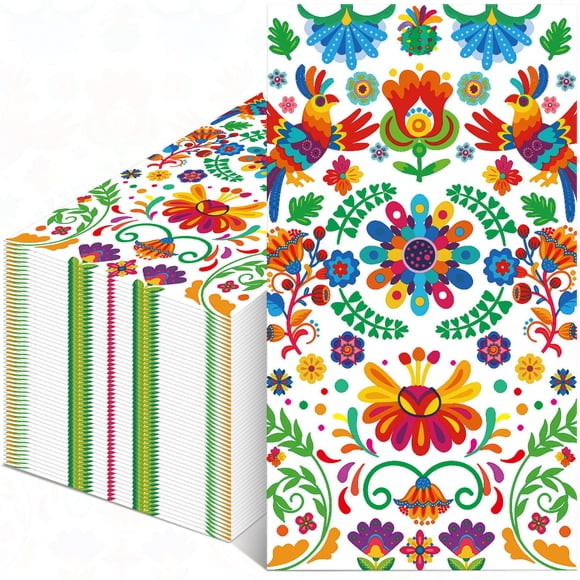 Servilletas Jremreo Fiesta 50 unidades 33x40 cm con diseño floral