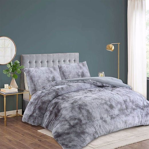 Genérico - Cobertor Peludo Chiporro 2 Plazas - Gris Claro Jaspeado