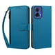 thumbnail image 1 of Funda Tipo Billetera para Motorola Moto G85 5G con Soporte y Bolsillo con Cierre Azul, 1 of 1
