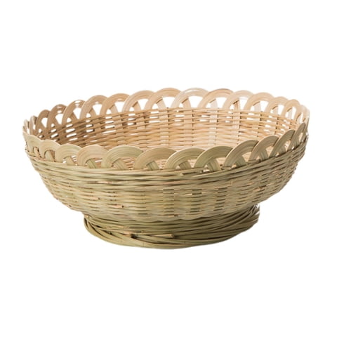 Bothyi - Cesta De Pan De Bambú, Organizador De Escritorio, Estante Redondo Para Frutas Para Cocina, Tienda, Hogar, Grande