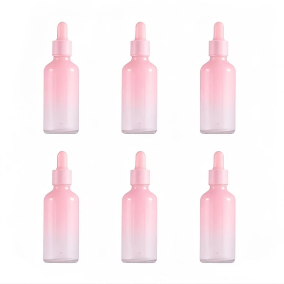 Frascos cuentagotas de vidrio Doromy 30 ml rosa, paquete de 6