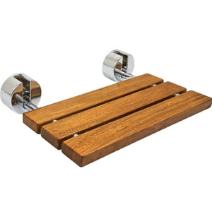 Asiento De Ducha Plegable Clevr, Madera De Teca, 20 X 34 X 3 Cm, 180 Kg