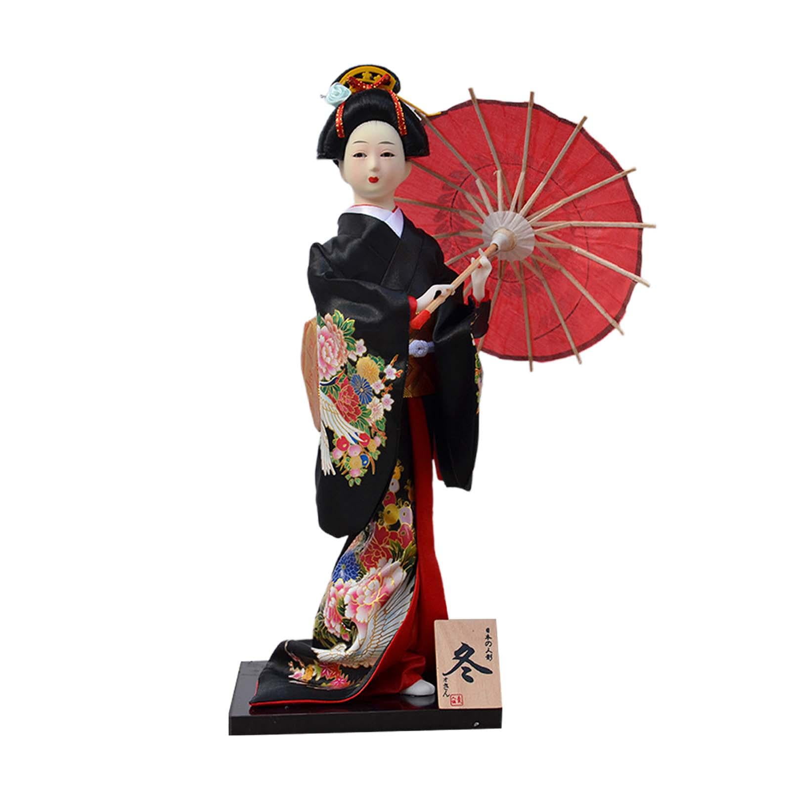 Magideal - Muñecas Geisha Japonesas Étnicas, Muñecas Vintage Folclóricas De 12 ", Muñeca Geisha Asiática, Muñeca Oriental Para Decoración De Mesa, Regalo Para Ni Estilo A