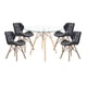 thumbnail image 1 of Comedor Mesa Redonda de Vidrio Negro, 1 of 4