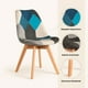 thumbnail image 5 of Silla Eames Patchwork Acolchada Tela Wood - Celeste, 5 of 7