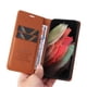 thumbnail image 5 of Funda Billetera de Cuero para Samsung Galaxy S21 Ultra con Tarjetero y Soporte - Tapa Magnética Marrón, 5 of 6