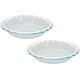 thumbnail image 1 of Platos para tarta Pyrex 2 unidades con borde acanalado de vidrio - Fabricado en EE. UU., 1 of 3