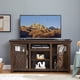 thumbnail image 1 of 2 Doors Cabinet Farmhouse Cabinet, Farmhouse TV Stand Barn Design,Modern Farmhouse TV Media Stand, Large Barn Inspired Home Entertainment Console,Espresso, 60.23"W*15.35"D*31.7"H, 1 of 3