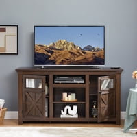 M&Ms - 2 Doors Cabinet Farmhouse Cabinet, Farmhouse Tv Stand Barn Design,Modern Farmhouse Tv Media Stand, Large Barn Inspired Home Entertainment Console,Espresso, 60.23""W*15.35""D*31.7""H