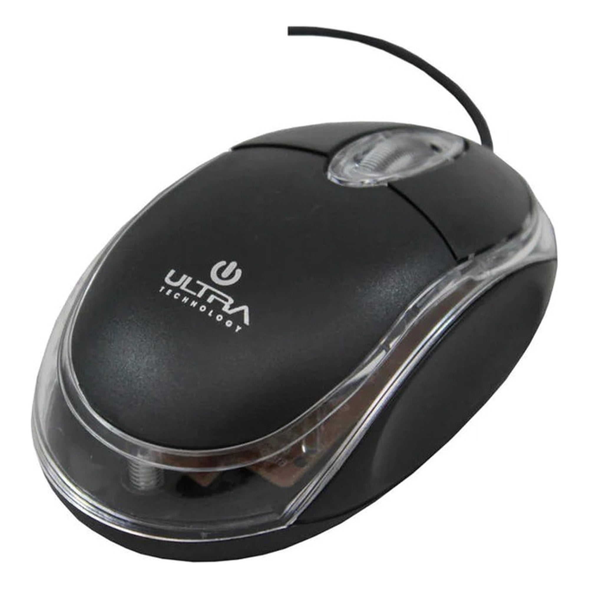 Mouse Optico Ultra Usb Negro Transparente