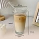thumbnail image 3 of Vaso de Vidrio con Bombilla y Tapa Rayas 380 ml, 3 of 9