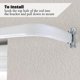 thumbnail image 5 of Barra de cortina Yafa Home Fashion, resistente, ajustable, blanca, 5 of 7