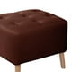 thumbnail image 2 of Pouf Lyon Pu Chocolate, 2 of 3