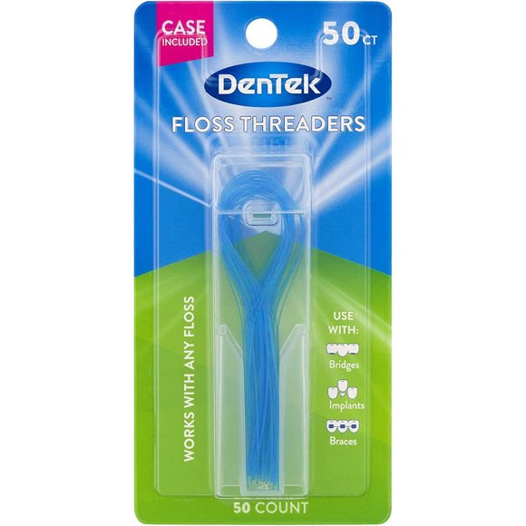 DenTek Floss Threaders for Braces, Bridges Dental Implants