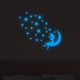 thumbnail image 1 of 25pcs/set Glow In The Dark Wall Stickers, Luminous Star Moon Girl Sticker Party Supplies, Wall Sticker For Home Living Room Bedroom Decor, 1 of 2