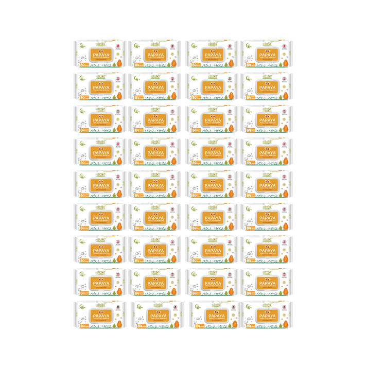 36 Paquetes Toallitas Húmedas Aiwibi 99.9% Agua Con Fibra De Papaya 3024 Unidades