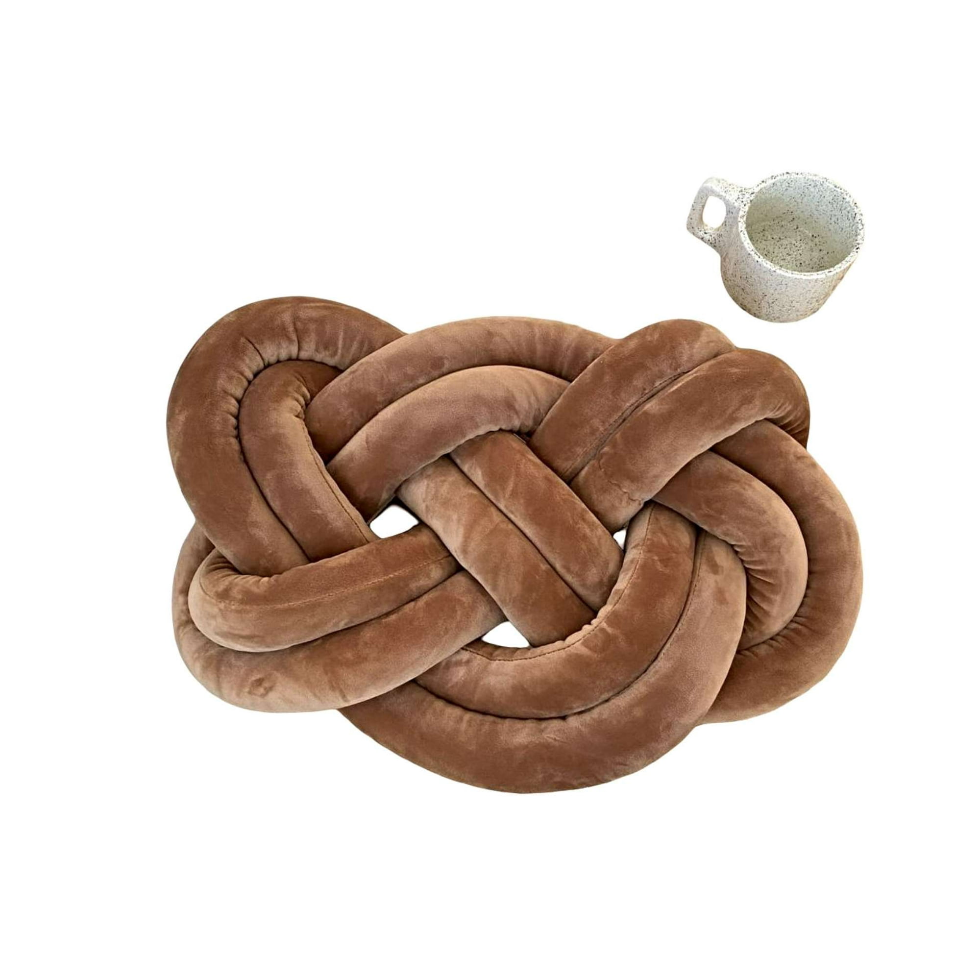 Tengfei - Cojin Elegante Nudo Grande Café 45 Cm