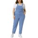 thumbnail image 2 of Agnes Orinda Mono de Verano de Mezclilla con Tirantes Ajustables para Mujer de Talla Grande 2X Azul Claro, 2 of 6