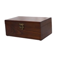 Magideal - Caja De Costura De Madera, Soporte Para Accesorios De Costura, Caja De Recuerdos Vacía Con Tapa, Organizador De Suministros De Costura Para Principian