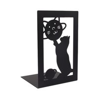 Bothyi - Sujetalibros Decorativos Organizador Resistente Soporte Para Libros Para Estantes Escritorio Oficina Gato