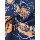 thumbnail image 5 of Vestido maxi floral de talla grande para mujer GRACE & GRANDEUR con escote cuadrado con lazo, cintura fruncida, línea A, largo de verano para la playa con abertura lateral 3X azul marino, 5 of 8