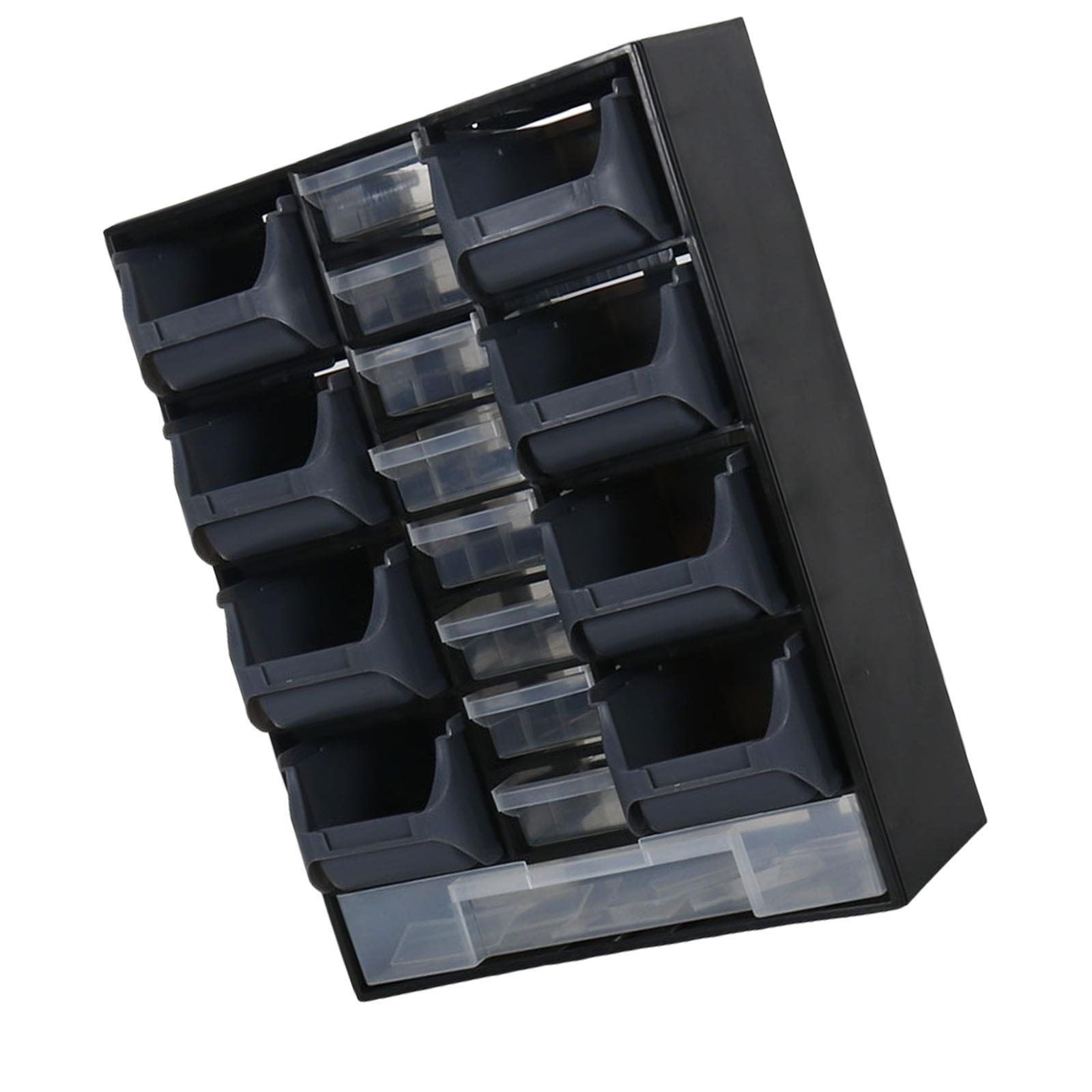 Magideal - Cajón Organizador De Piezas Pequeñas, Armario De Almacenamiento Montado En La Pared, Cajas De Almacenamiento Versátiles Y Resistentes Para Suministros Negro