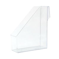 Magideal - Revistero Transparente Organizador De Escritorio Bandeja De Archivos Sujetalibros Suministros De Oficina Archivador De Revistas Caja Organizadora Para