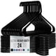 thumbnail image 1 of Perchas para ropa Neaterize, de plástico ultrarresistente, color negro, 24 unidades, 1 of 6