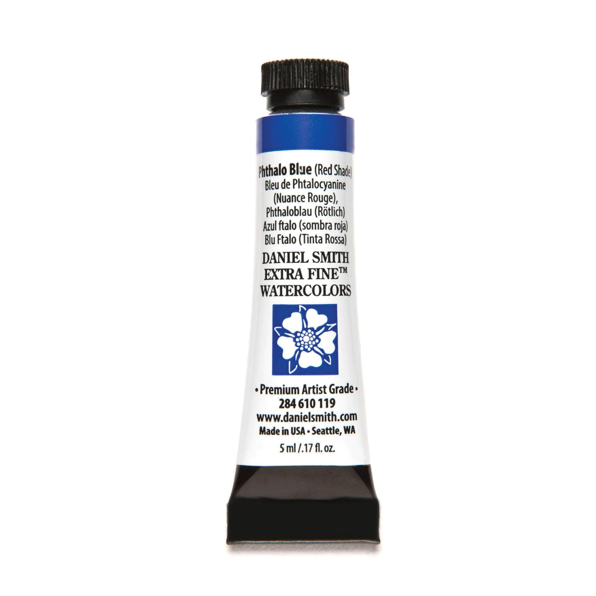 Pintura De Acuarela Daniel Smith, Extrafina, Tubo De 5 Ml, Color Azul Ftalo