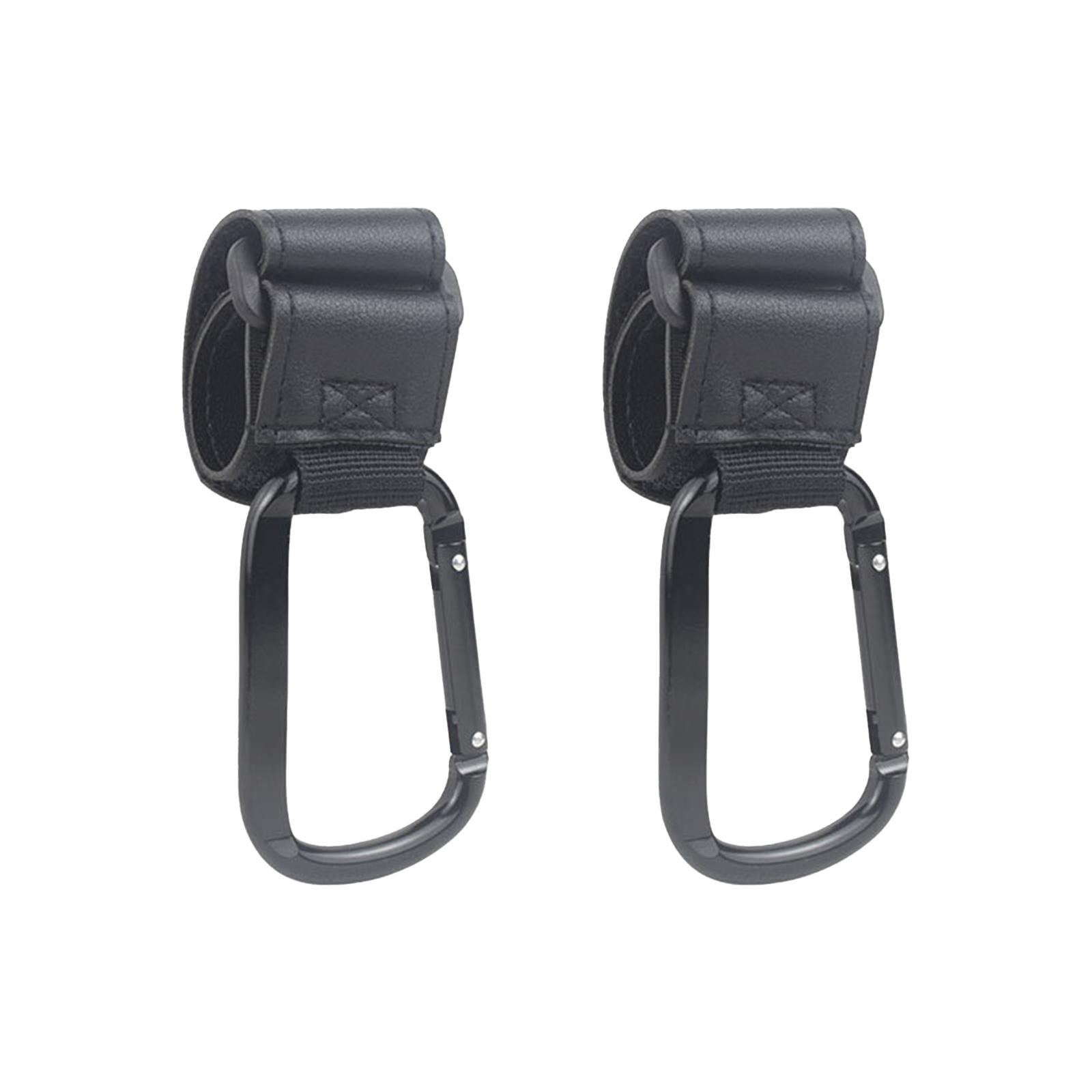 Magideal - 2 Piezas Ganchos Para Cochecito De Bebé Clip Ganchos Para Cochecito Mosquetón Multipropósito Ganchos Para Cochecito Accesorios Para Carrito De Compras Negro