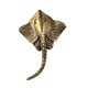 thumbnail image 1 of Estatua Decorativa De Manta Raya De Latón Estatua De Pez De Latón Para Estantería De Escritorio De Sala De Estar, 1 of 5