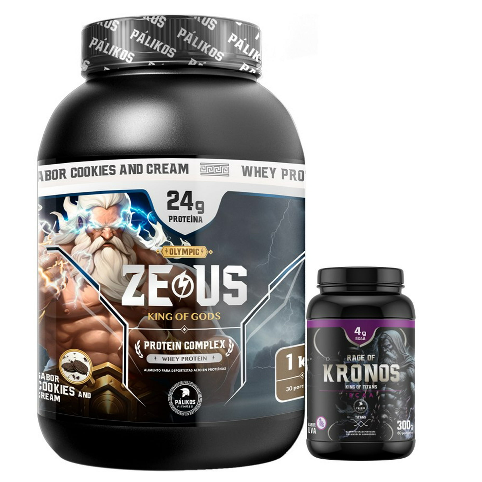 Proteina Zeus Complex 1Kg Cookies And Creams + Kronos 300G