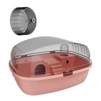 Ioensy - Jaula Grande Para Hámster, Conejo, Ratas, Erizo Transparente, Hábitat Portátil Para Hámster, Color Rosa