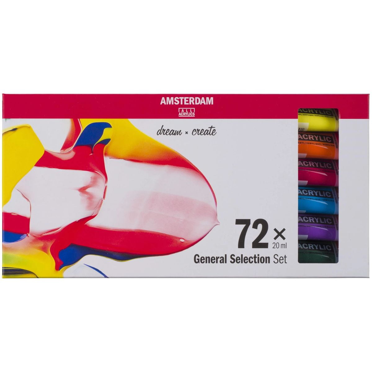 Acrílico Amsterdam Pack 72 Colores 20ml Selección General