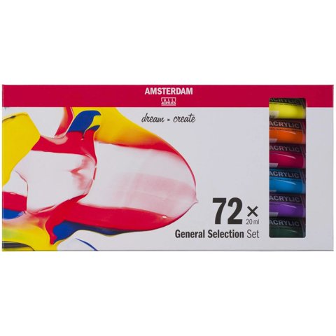 Acrílico Amsterdam Pack 72 Colores 20Ml Selección General