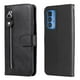 thumbnail image 1 of Funda con Cremallera para Motorola Edge 20 PRO, Carcasa Cartera de Cuero PU con Soporte y Tarjetero, 1 of 6