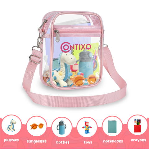 Mochila Contixo Transparente Rosa