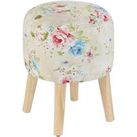 Máxima Design - Pouf Bird Flores Estampado 35X35X45 Cm