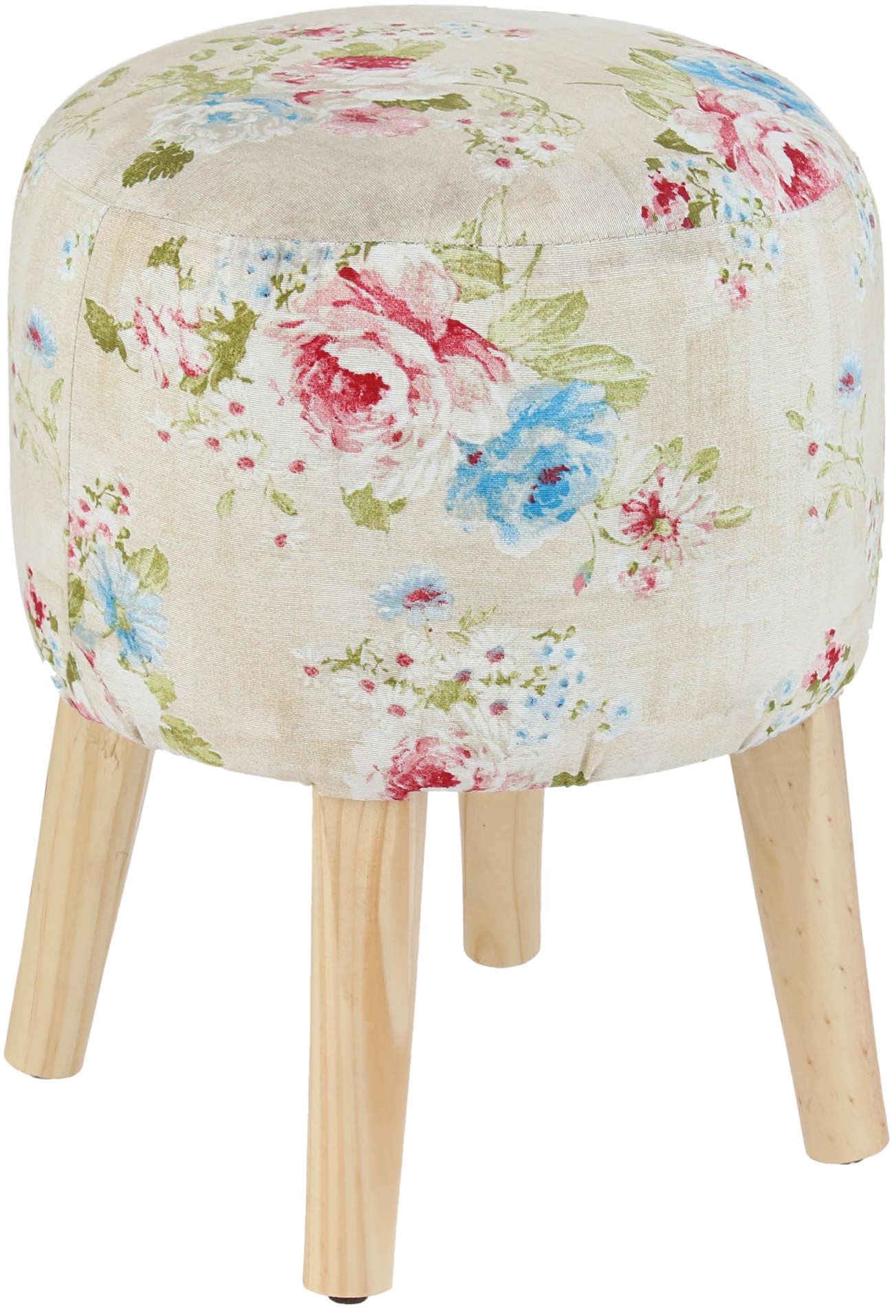 Máxima Design - Pouf Bird Flores Estampado 35X35X45 Cm