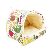 Ioensy - Cama Cueva Para Conejillos De Indias Casa Para Conejillos De Indias Para Animales Pequeños Petauros Del Azúcar Conejos M Flores
