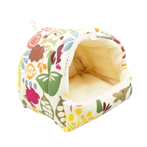 Ioensy - Cama Cueva Para Conejillos De Indias Casa Para Conejillos De Indias Para Animales Pequeños Petauros Del Azúcar Conejos M Flores